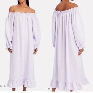 Sleeper | Romantica Lavender Purple
Button Down Midi Dress NWT